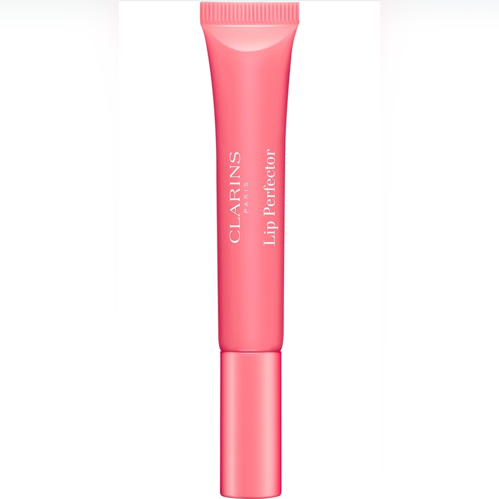NEW~ Clarins Lip Perfector Peptide-Plumping + Hydrating Lip Gloss ~ Rose Shimmer